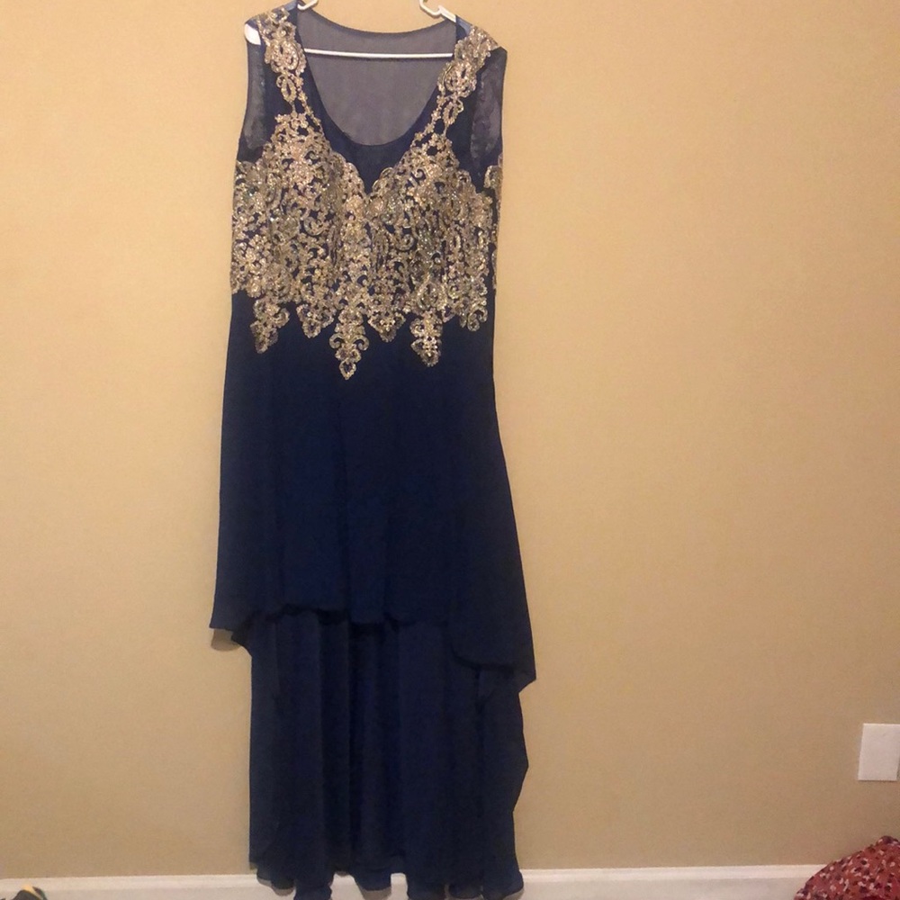 Narianna 4xl, blue ballroom/Rhine stones